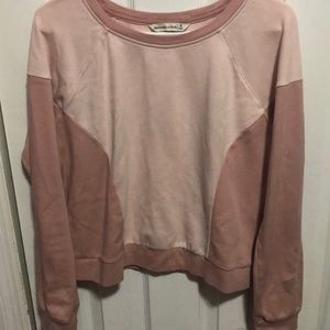 pink colorblock sweater